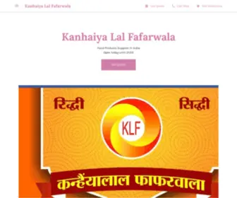 Kanhaiyalalfafarwala.com(Kanhaiya Lal Fafarwala) Screenshot