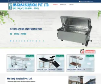 Kanjisurgical.com(Ms Kanji Surgical Pvt. Ltd) Screenshot