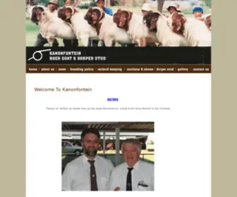 Kanonfonteinboergoat.co.za(Kanonfontein Boer Goat & Dorper Stud South Africa Auctions) Screenshot