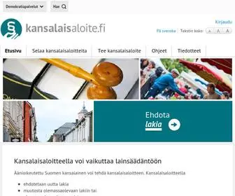 Kansalaisaloite.fi(Etusivu) Screenshot
