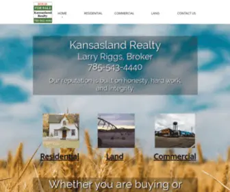 Kansaslandrealtyandauction.com(The Best Real Estate Listings in NW Kansas) Screenshot