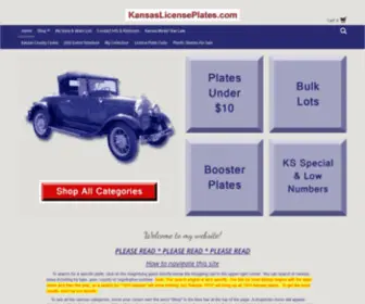 Kansaslicenseplates.com(Kansas License Plates) Screenshot