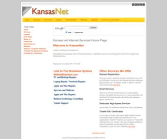 Kansas.net(KansasNet is a Kansas Internet Service Provider (ISP)) Screenshot