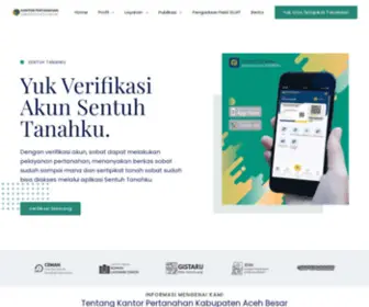 Kantahacehbesar.com(Kantor Pertanahan Kabupaten Aceh Besar) Screenshot