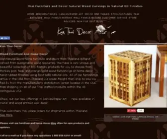 Kanthaidecor.com(Wood furniture carved Thai decor or furnishings) Screenshot