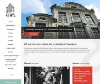 Kantl.be(Koninklijke Academie voor Nederlandse Taal en Letteren) Screenshot