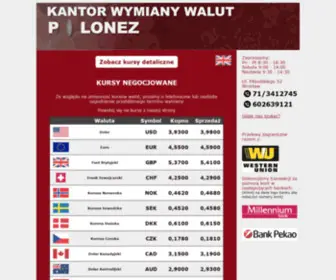 Kantorpolonez.pl(Kantor wymiany walut we Wrocławiu) Screenshot