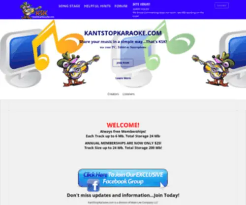 Kantstopkaraoke.com(Kantstopkaraoke) Screenshot
