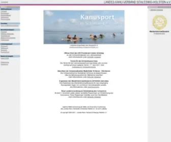 Kanu-SH.de(Kanusport in Schleswig) Screenshot