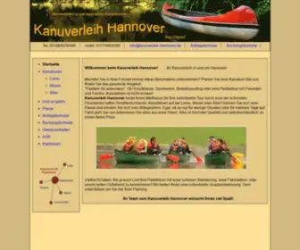 Kanuverleih-Hannover.de(Kanuverleih Hannover Leine Paddeltour Kanutour paddeln Kanu Verleih leihen Kanuvermietung Kanufahren Bootsvermietung Ihme Weser Aller Klassenfahrten Klassenfahrt Gruppenfahrt Gruppenreise mieten) Screenshot