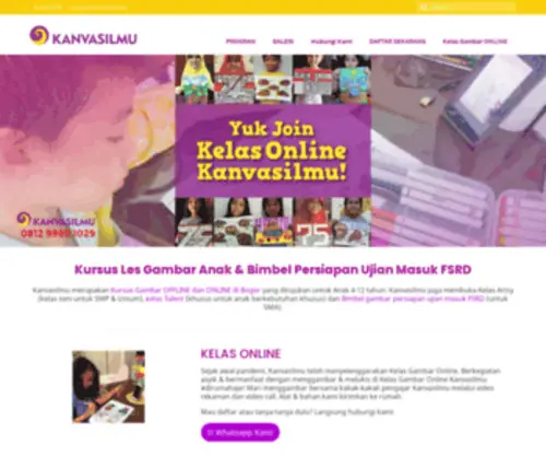 Kanvasilmu.com(Kursus Gambar & Bimbel Persiapan Masuk FSRD di Bogor & BSD) Screenshot
