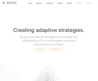 Kanvic.com(A leading strategy and management consulting firm in India) Screenshot