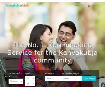 Kanyakubjashaadi.com(Kanyakubja Matrimony) Screenshot