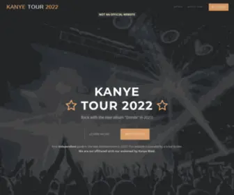 Kanyetour2022.com(Catch Kanye West live on stage in 2022) Screenshot