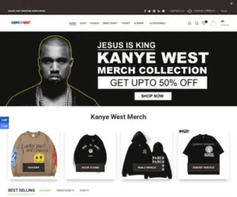 Kanyewestmerchandise.net(Kanye west Merch Official Shop for real fans and Jesus) Screenshot