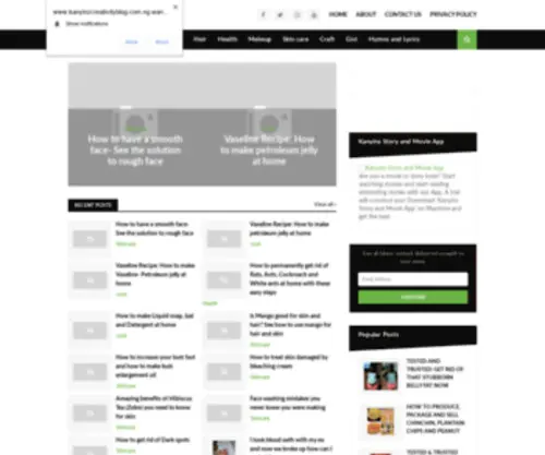 Kanyinzcreativityblog.com.ng(Kanyinz Creativity Blog) Screenshot