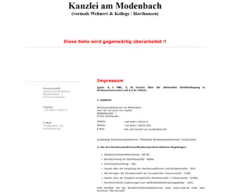 Kanzlei-AM-Modenbach.de(Anschrift) Screenshot