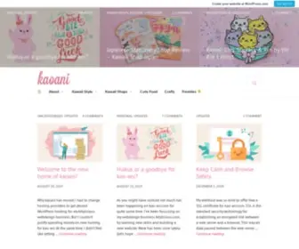 Kao-Ani.com(Cute & kawaii lifestyle tips for shops) Screenshot