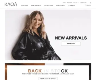 Kaoashop.com(Kaoa Fashion and lifestyle brand for contemporary independent woman) Screenshot