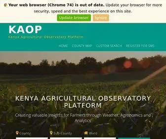 Kaop.co.ke(Kenya Agricultural Observatory Platform) Screenshot