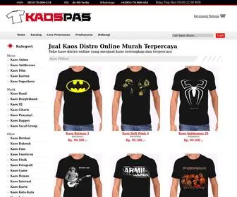 Kaospas.com(Jual Kaos Distro Online Murah Berkualitas Terpercaya) Screenshot