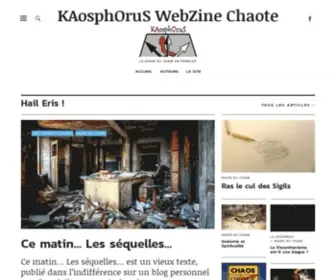 Kaosphorus.net(KAosphOruS WebZine Chaote • La Magie du Chaos en français) Screenshot