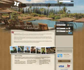 Kapaluamaui.com(Kapalua Resort) Screenshot