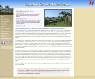 Kapaluara.com(Kapalua Resort Association) Screenshot