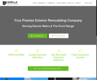 Kapellaroofing.com(Residential and Commercial Roofing) Screenshot