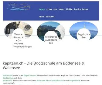 Kapitaen.ch(Motorbootfahrschule und Segelschule am Bodensee und Walensee) Screenshot