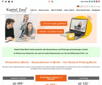 Kapitel-Zwei.de(Deutschkurs Berlin an Sprachschule) Screenshot