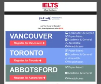 Kaplancanada.ca(Official IELTS Test Centre) Screenshot