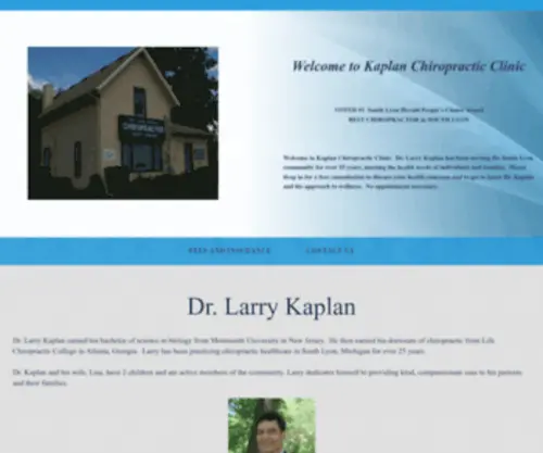 Kaplanchiropracticclinic.com(Kaplan Chiropractic Clinic) Screenshot