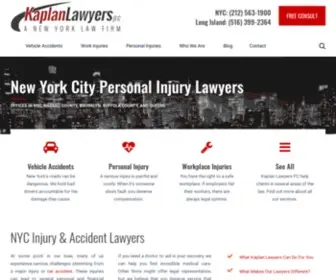 Kaplanlawyers.com(New York City Personal Injury and Accident Attorneys) Screenshot