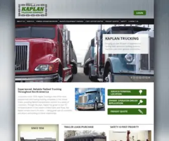 Kaplantrucking.com(Kaplan Trucking Company offers dependable) Screenshot
