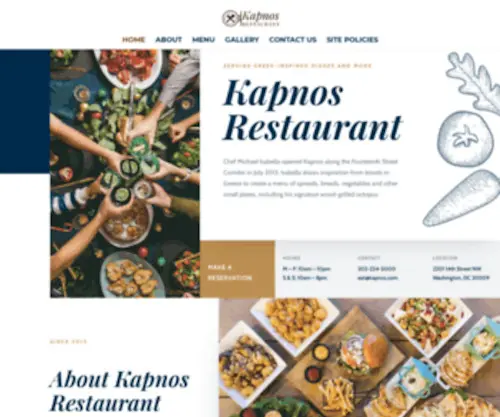 Kapnosdc.com(Kapnos Restaurant) Screenshot