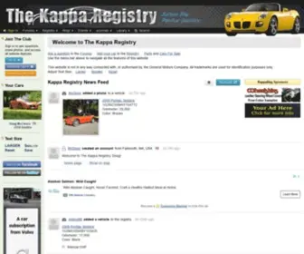 Kapparegistry.com(Pontiac Solstice & Saturn Sky Owners Club (GM Kappa Platform)) Screenshot