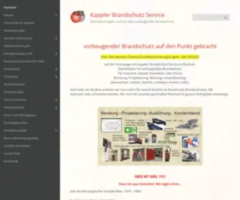 Kappler-Brandschutz.de(Brandschutz Dienstlleistung rund um den vorbeugenden Brandschutz) Screenshot