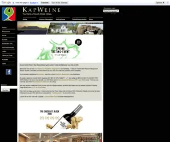 Kapweine.ch(Weine aus Südafrika) Screenshot