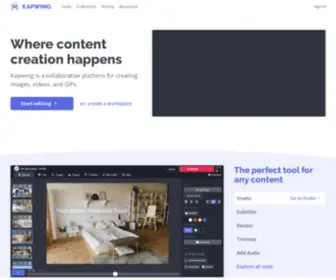 Kapwing-Dev.com(Create more content in less time) Screenshot