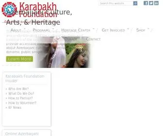 Karabakhfoundation.com(Culture, arts, & heritage of Azerbaijan & the Caucasus) Screenshot