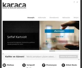 Karacaserigrafi.com(Karaca Matbaa Serigrafi Baskı) Screenshot