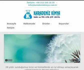 Karadenizkimya.com.tr(Karadeniz Kimya Sanayi) Screenshot