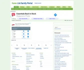 Karalist.com(Karas List family Portal) Screenshot