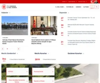 Karamanozelidare.gov.tr(T.C. KARAMAN İL ÖZEL İDARESİ) Screenshot