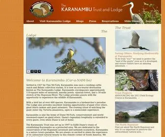 Karanambutrustandlodge.org(Climate change) Screenshot