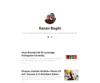 Karanbeghi.com(Karan Beghi) Screenshot