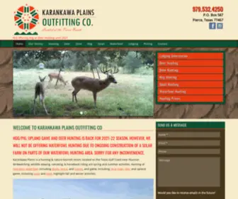 Karankawa.com(Hunting near Houston TX at Pierce Ranch) Screenshot