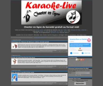 Karaoke-Live-Paroles.com(Karaoké gratuit midi en ligne de Karaoke) Screenshot