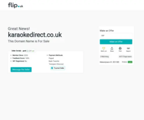 Karaokedirect.co.uk(Karaokedirect) Screenshot